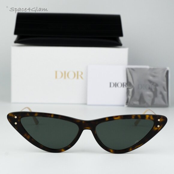 NEW Dior MISSDIOR B4U CD40105U 52N 22C0 Havana Green Unisex Cat Eye Sunglasses main image 4